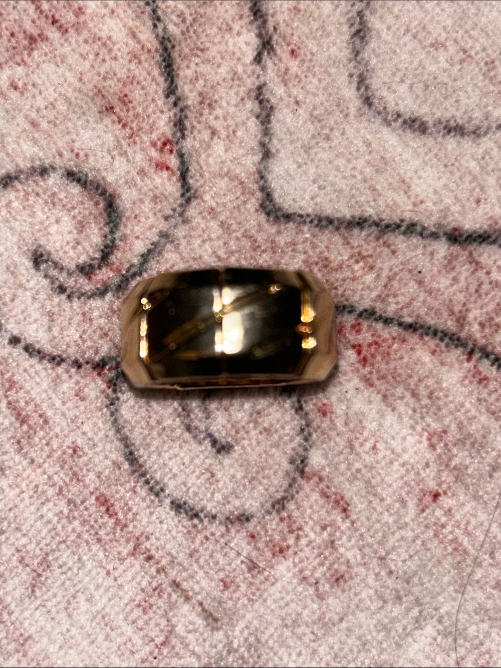 Gold-Tone Men’s Fashion Ring - Polished Gold Finish
